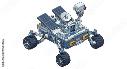 Mars Rover Robot Exploration Vehicle Model.