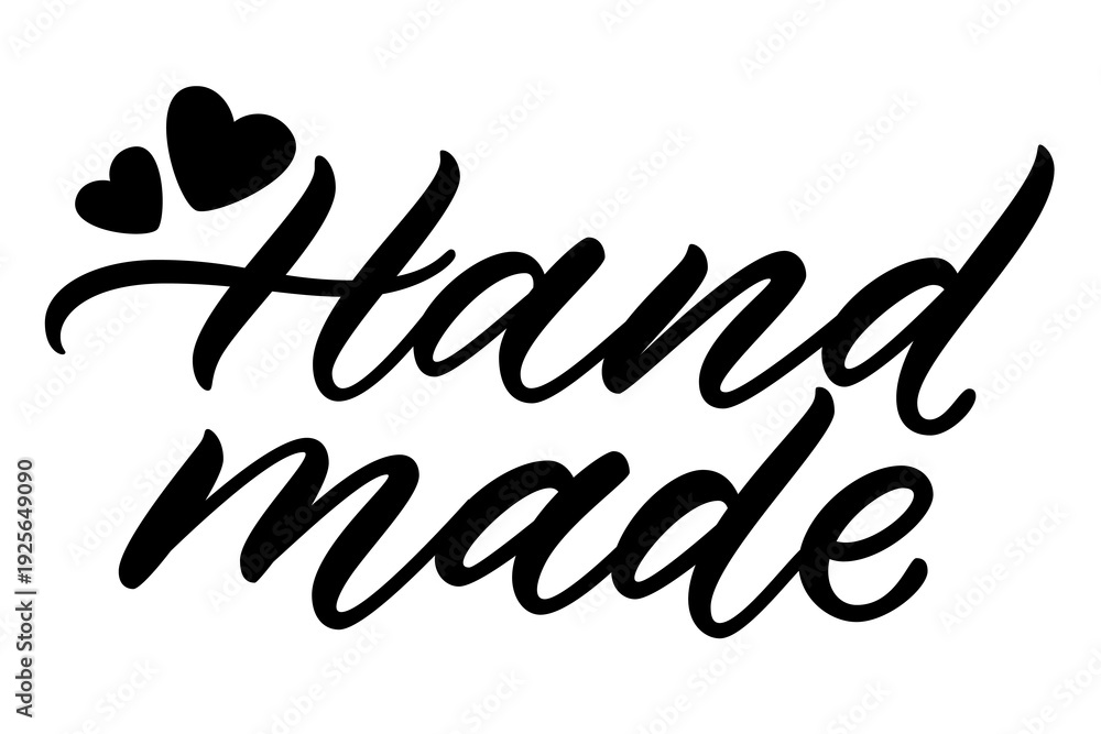 Fototapeta premium Hand made calligraphy lettering. Vector hand drawn typography design for product label, branding and decor