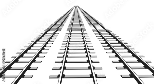 Railway tracks stretching into the distance