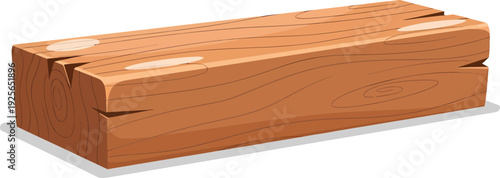 Detailed wooden beam with visible grain and knots