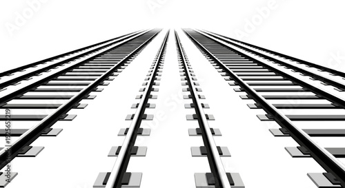 Railway tracks stretch out into distance
