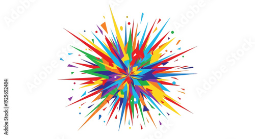 Vibrant colorful explosion occurs suddenly outside