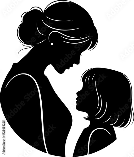 Loving mother and child sharing a tender moment in profile