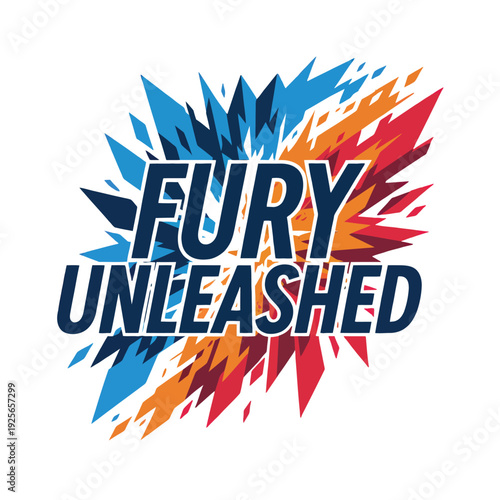 Fury unleashed in a powerful explosion of vibrant color and dynamic abstract.