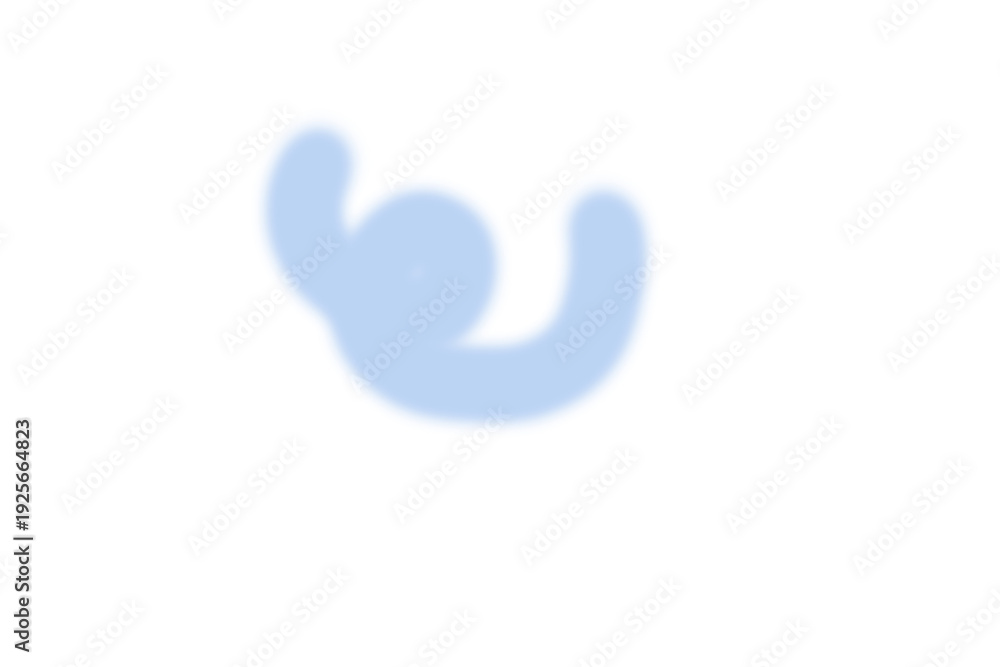 Fototapeta premium A blurry blue object on a white background