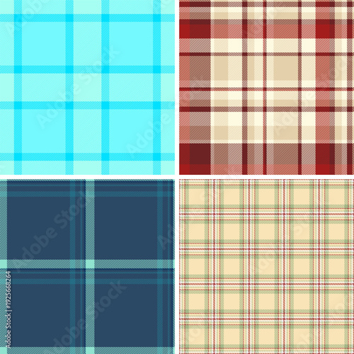 Plaid pattern pack tailored for heritage fashion concepts. Classic tartan geometry brings authentic vintage character.