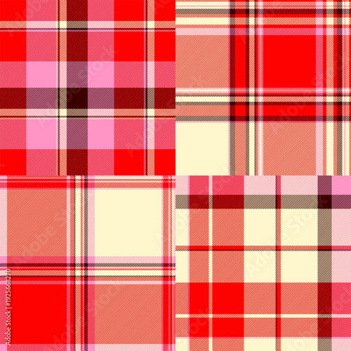 Contemporary plaid background for social media design. Eye catching tartan intersections boost banners, thumbnails, promotions. Scalable vector file supports versatility.