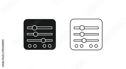 Two toggle switch variations filled and outlined styles