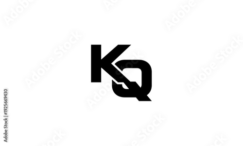 KQ initial letters logo or KQ monogram
