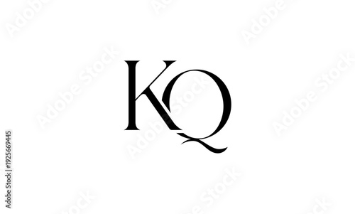 KQ initial letters logo or KQ monogram