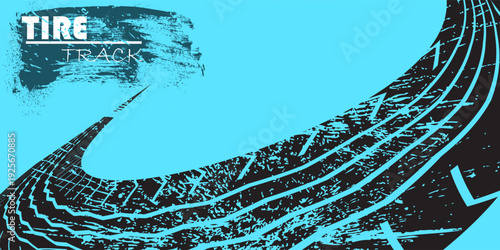 Vector Tire Track Background.Grunge Tire Track. Vektor illustration. EPS 10