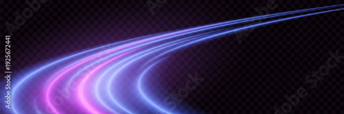 Futuristic Neon Light Trail Wave Background