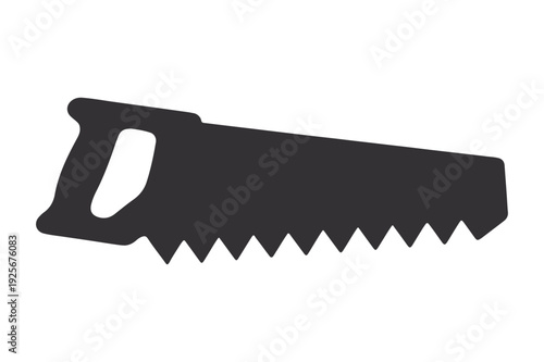 Hand Saw Silhouette – Carpenter Woodworking Tool Vector