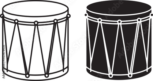 Black and white drum with white background drums drum black and white musical instruments