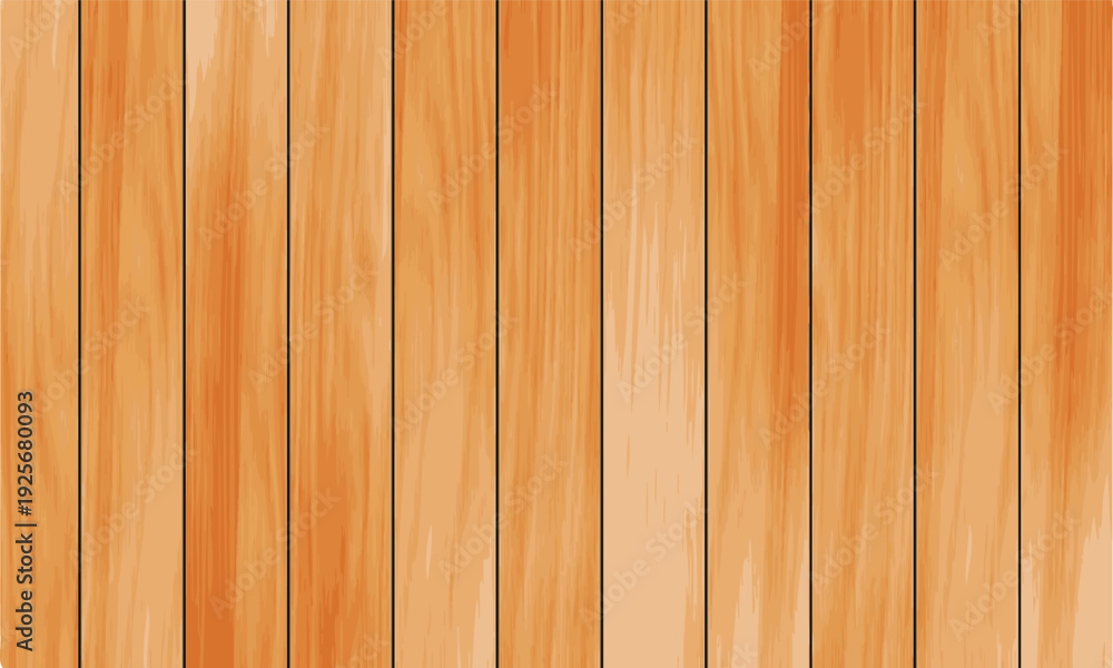 Obraz premium Realistic vertical wooden plank texture with warm orange and brown tones and visible wood grain creating a natural and rustic background for projects