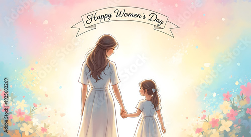 Women’s Day Family Empowerment Artwork Highlighting Strong Generational Female Bond
