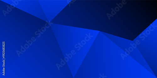 Blue and black triangle gradient abstract background for corporate concept, template, poster, brochure, website, flyer design. Vector illustration	