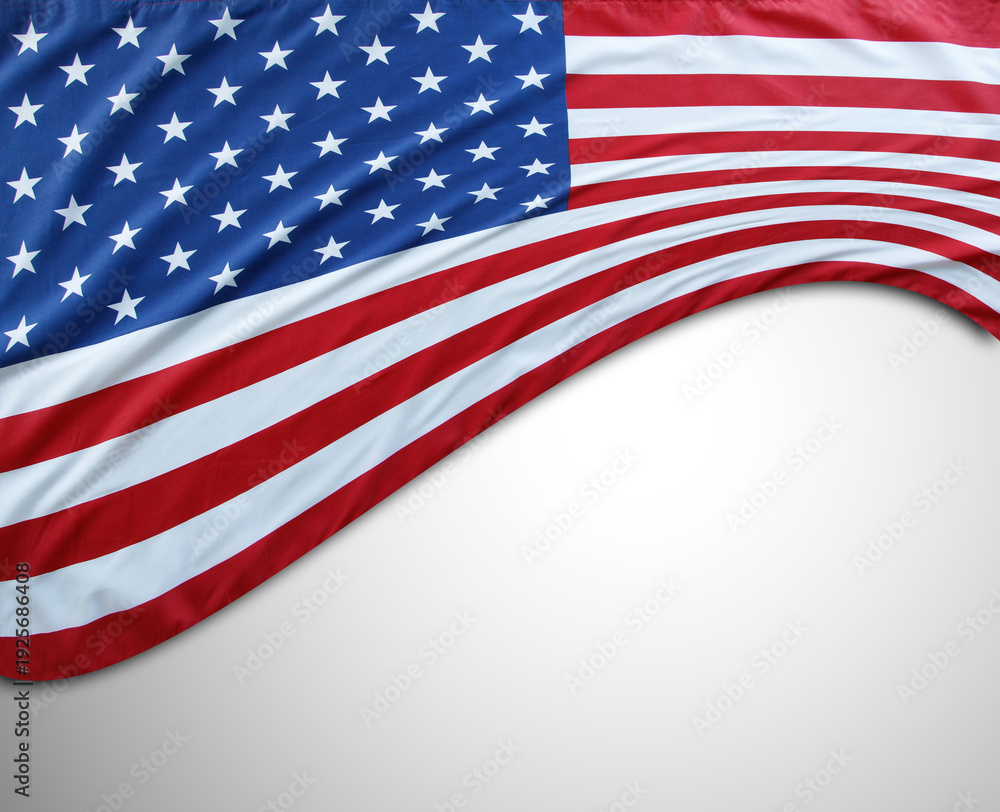 Obraz premium American flag on grey