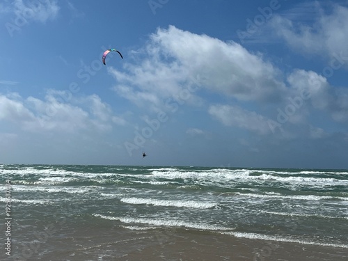 kite surfing in the sea