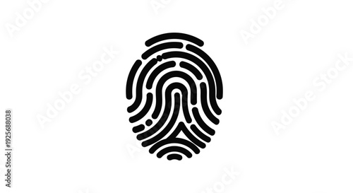 Black fingerprint design on a white background a striking silhouette