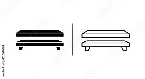 Layered Box Stack Icons, representing tiers, levels, or stacked items.