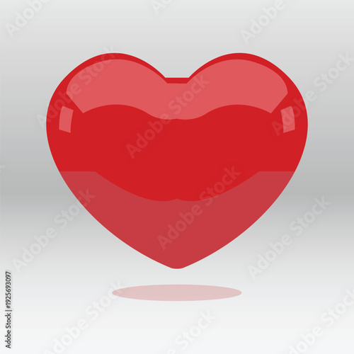 Red  Gradient Heart Symbol, heart icon, Love icon, social media Empathetic Emoji	