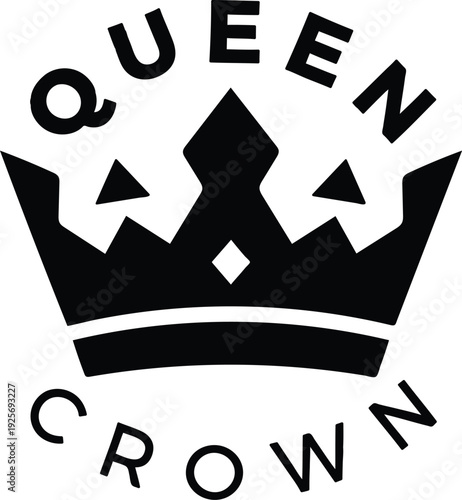 Queen crown logo symbol icon graphic design element royalty crown  monarch royal emblem
