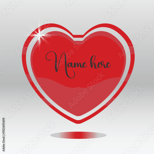 Red  Gradient Heart Symbol, heart icon, Love icon, social media Empathetic Emoji	