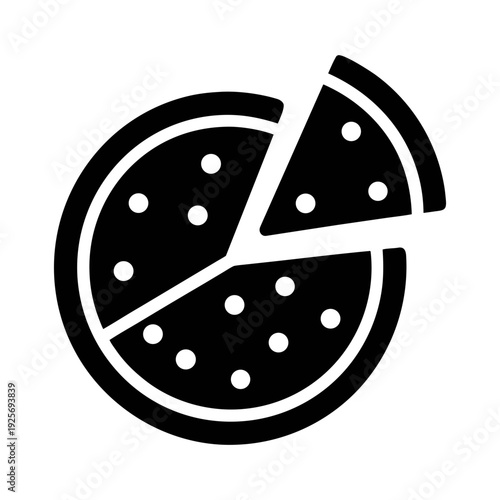 Delicious pizza slice vector graphic for restaurant menu and food blog design illustration template