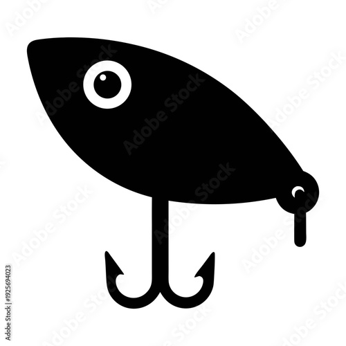 Fishing lure vector graphic for angling sports and recreational fishing equipment and supplies vector art