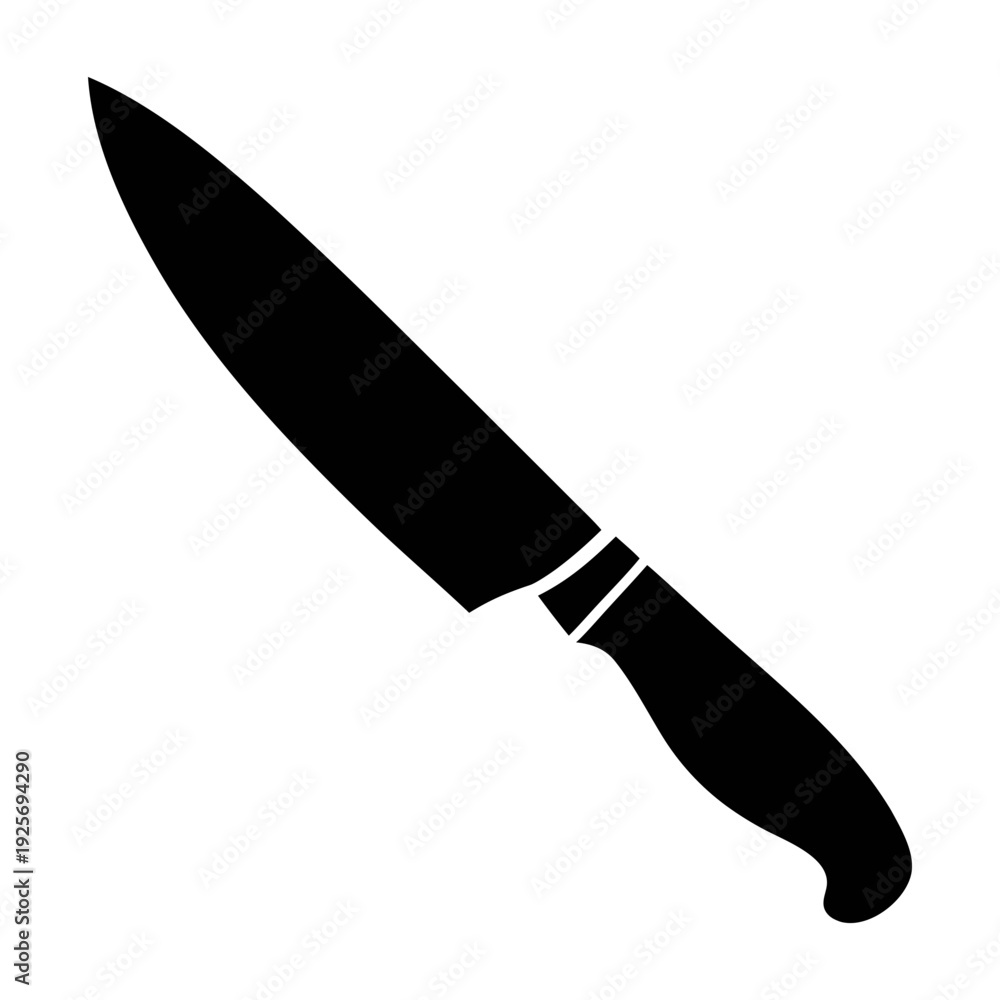 Obraz premium Chef knife vector illustration for culinary arts cooking food preparation and kitchen tools design