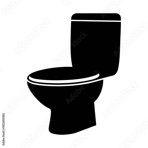 Toilet icon design for bathroom plumbing and sanitation needs modern toilet bowl illustration