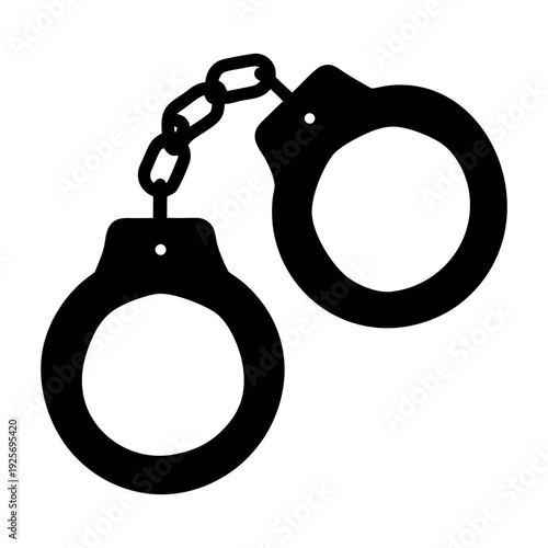 Handcuffs vector illustration for law enforcement arrest criminal justice and security design needs