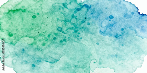 An abstract blue watercolor background features a wet liquid texture with white bubbles and turquoise foam patterns evoking a cold winter sea or icy sky surface