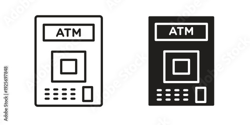 ATM machine icon. modern vector symbols set
