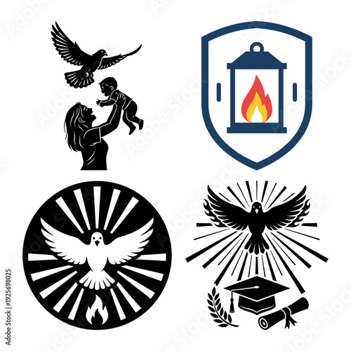 Pentecost Dove Fire and Preaching Ministry Icon Bundle