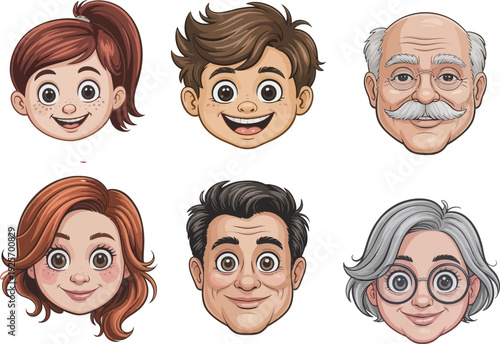  Cute Flat Character Avatars and People Icons with set