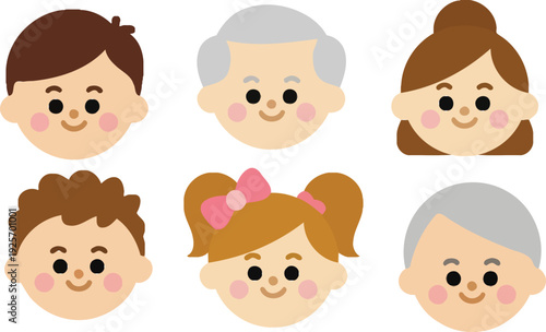  Cute Flat Character Avatars and People Icons with set
