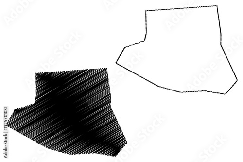 Farwaniya Governorate (State of Kuwait, Governorates of Kuwait) map vector illustration, scribble sketch Farwaniya map