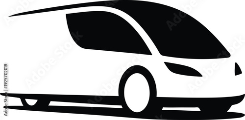 Monorail train transportation system vehicle icon design  modern public transit concept