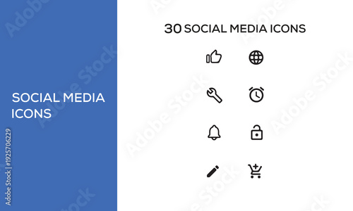 Social Media Icons Set in Black and White. Facebook, Instagram, Twitter and popular apps logo editorial set. Rivne, Ukraine
