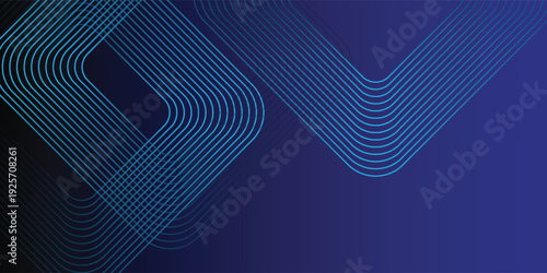 Modern shiny blue rounded square lines pattern for poster, cover, banner, presentation, website, flyer vector background