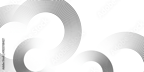 Abstract gold circle lines on dark background. Geometric stripe line art design. vector background banner texture eps10