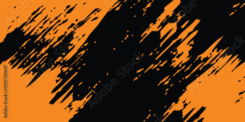 orange black brush Car sticker wrap pattern banner abstract sporty lines black orange color combination grunge brush modern pattern