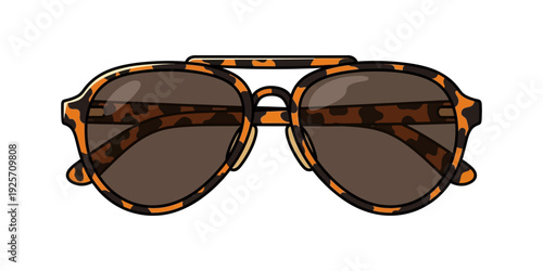 Stylish tortoiseshell frame sunglasses with gradient brown lenses
