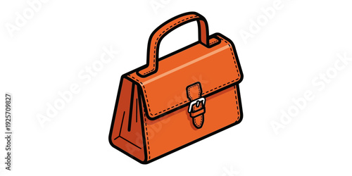 A stylish brown leather briefcase with a classic design and sturdy handle.