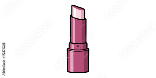 A sleek lipstick with a bullet-shaped design and a pinkish-purple hue.