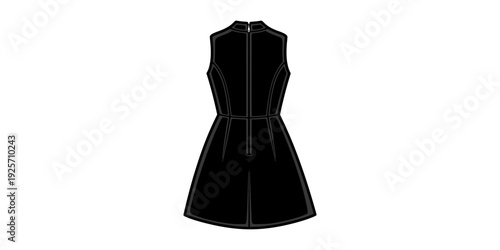 Elegant black velvet vest and skirt ensemble with tie closure