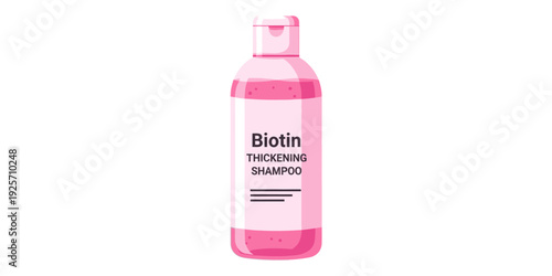 Pink bottle of biotin t-keratin hair serum with specific ingredient codes