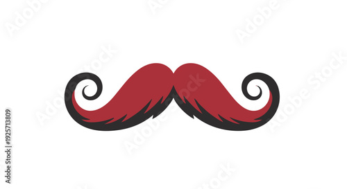 A pair of curly red mustache